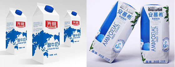 酸奶包装机设备-全自动化酸奶包装生产线样品图
